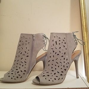 Gray Laser Cut Booties